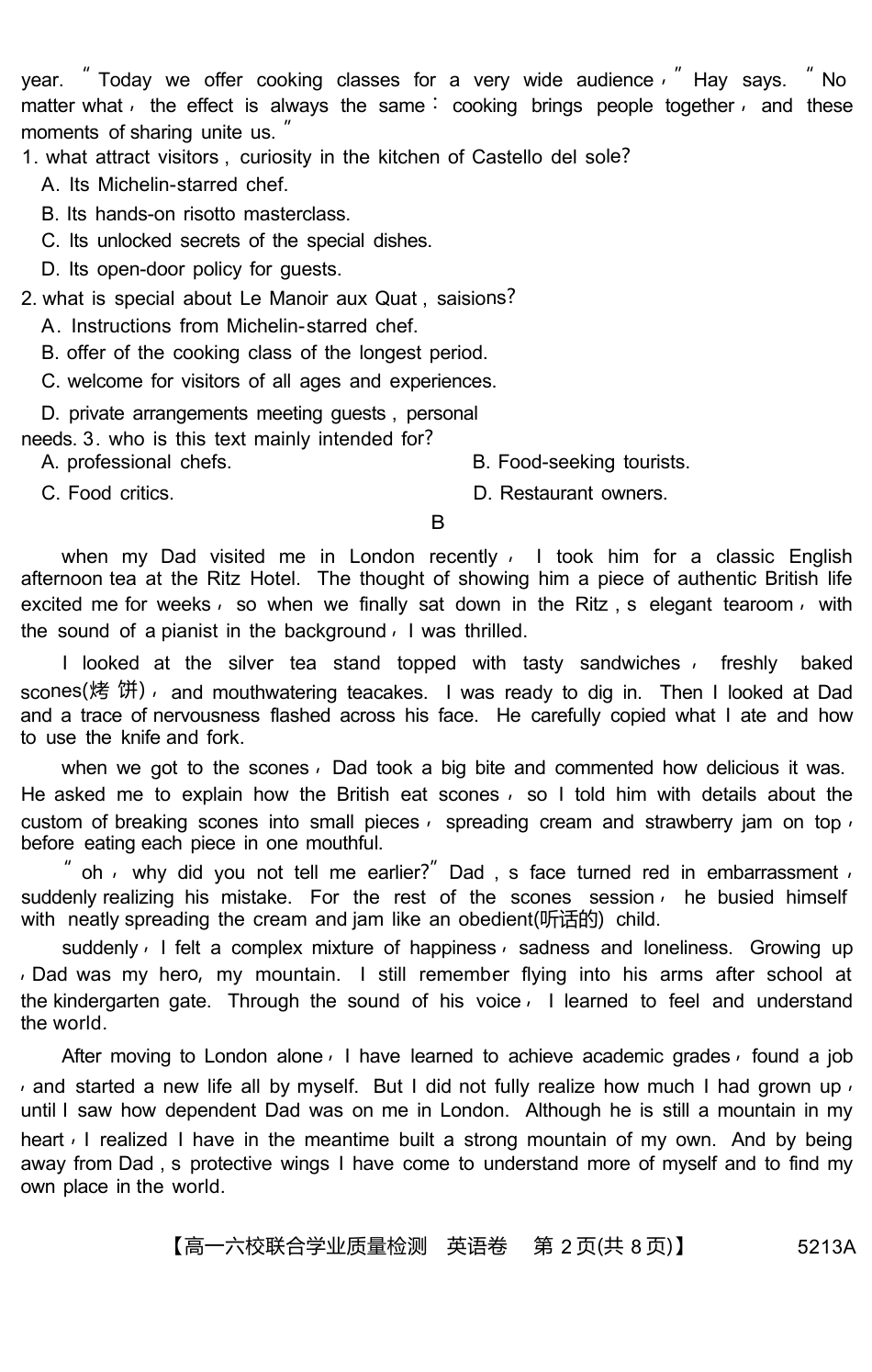 广东省六校（茂名一中，惠州一中，河源一中等）2024-2025学年高一上学期12月联合考试英语试题.docx_第2页