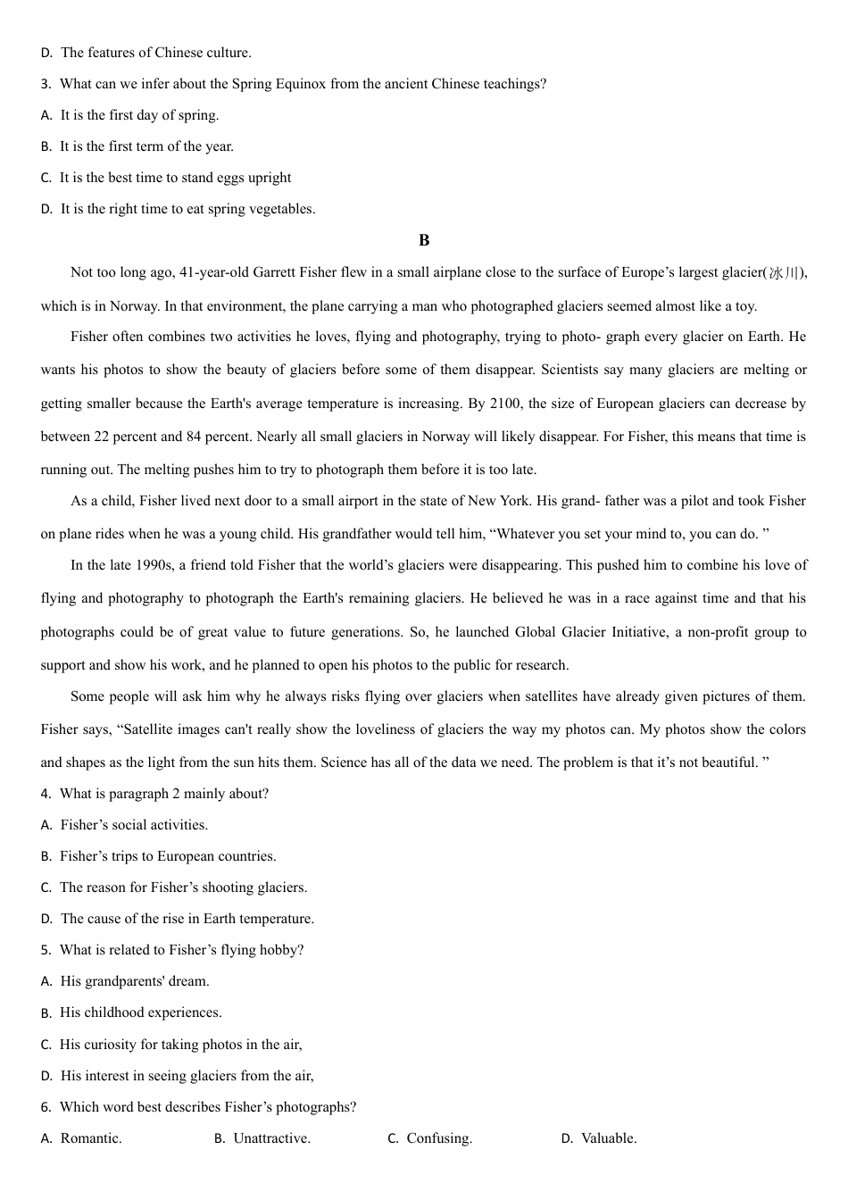 吉林省通化市梅河口市第五中学2024-2025学年高一上学期9月月考英语试题.docx_第2页