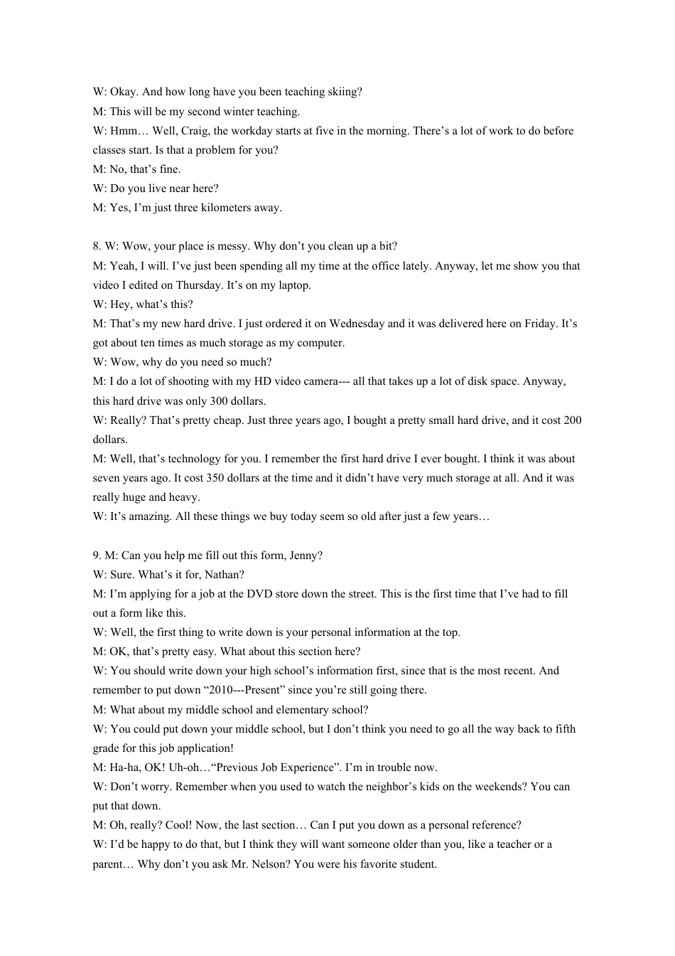 浙江省宁波市余姚中学2024-2025学年高一上学期期中考试英语试题含听力 PDF版含答案_答案.docx_第3页