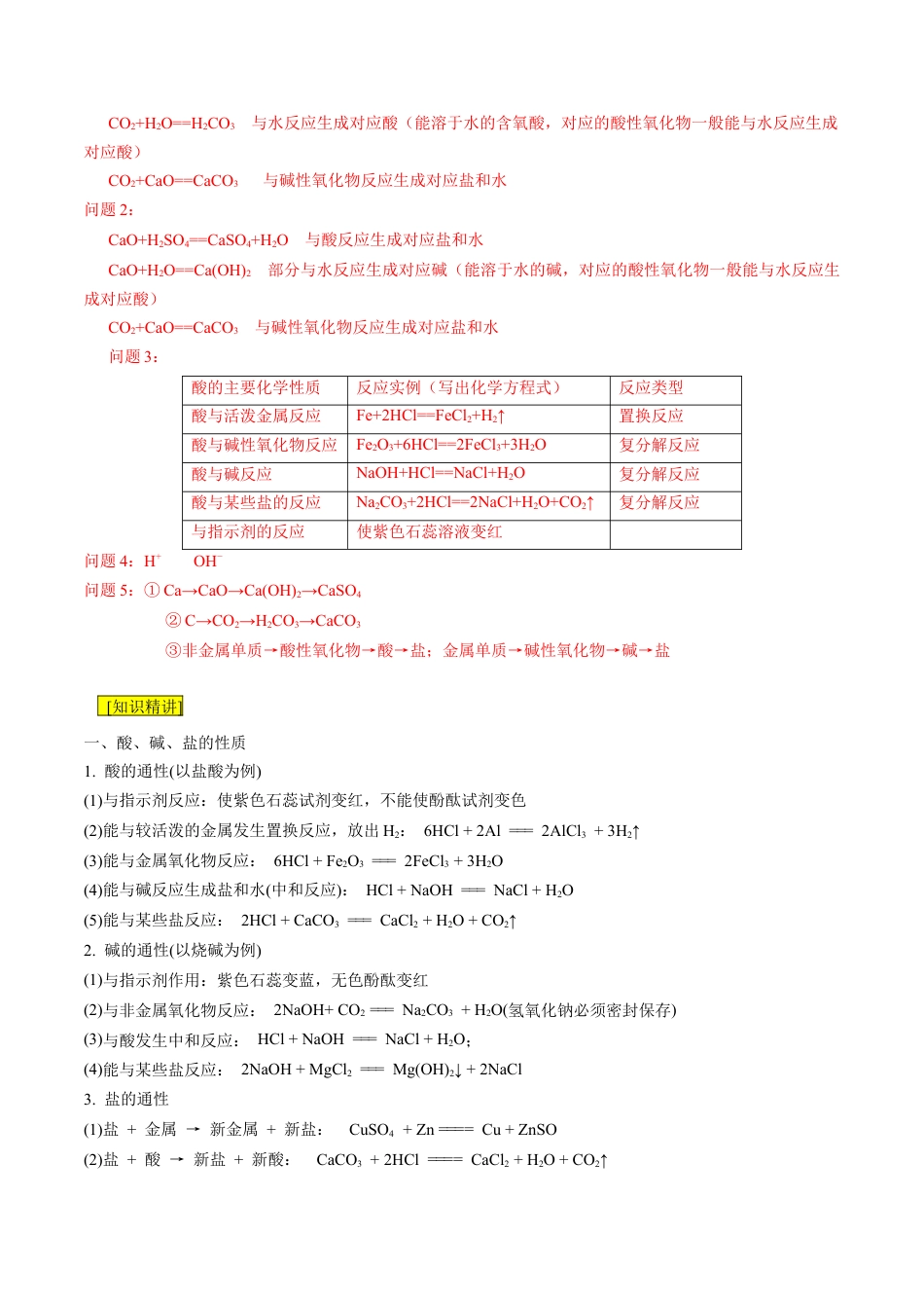第02课   物质的转化-2023年新高一化学暑假自主学习课程导航（人教版2019必修第一册）（解析版）.docx_第2页