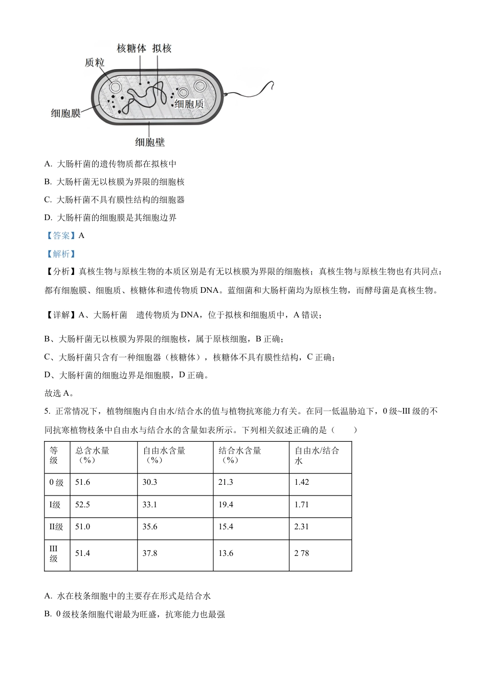 河南省九师联考2024-2025学年高一上学期11月期中生物试题  Word版含解析.docx_第3页