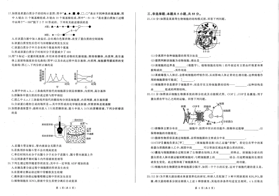 辽宁省朝阳市重点高中2024-2025学年高一上学期12月联考试题  生物  PDF版含解析_生物.pdf_第3页