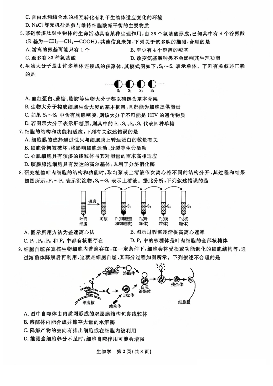 辽宁省名校联盟2024-2025学年高一12月联合考试生物 试卷_生物试题.pdf_第2页