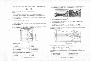 河北省唐山市2023-2024学年高一下学期7月期末考试_高一地理.pdf