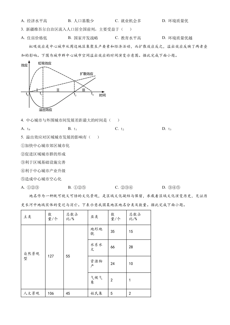 河南省信阳市2023-2024学年高一下学期7月期末地理试题.docx_第2页