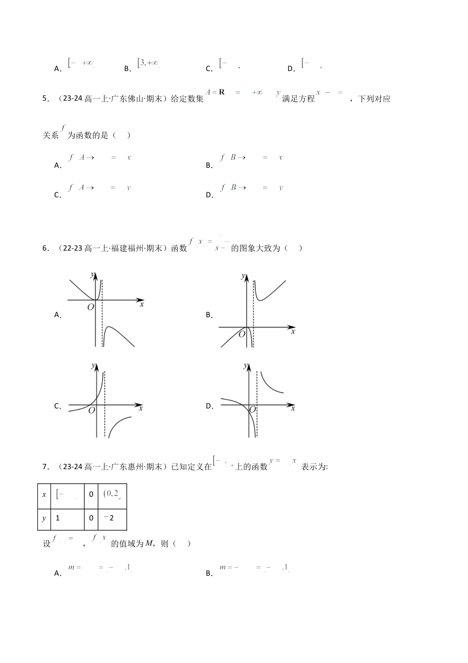 专题03 函数的概念与性质（3种经典基础练+5种优选提升练）原卷版.docx_第2页