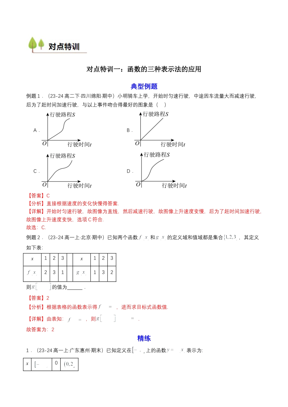 专题10 预备知识十：函数的表示法 （解析版）.docx_第3页