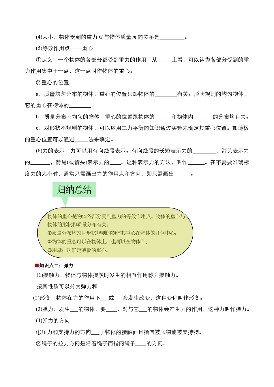 第09讲 重力与弹力（解析版） .docx_第2页