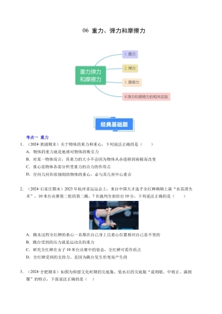 专题06 重力、弹力和摩擦力（新高考通用）（原卷版）.docx