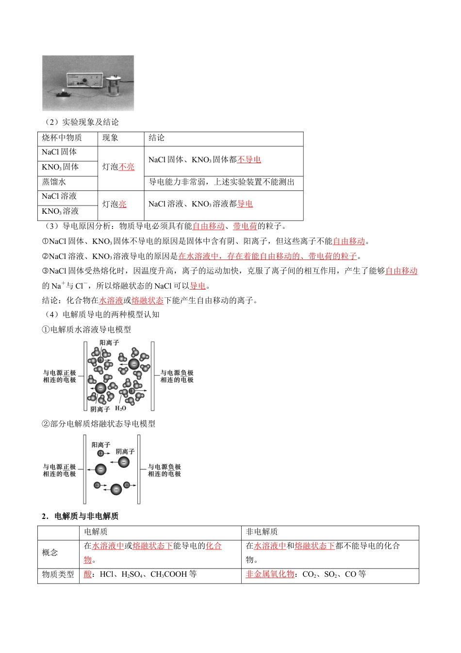第02讲 电解质的电离（解析版）.docx_第2页