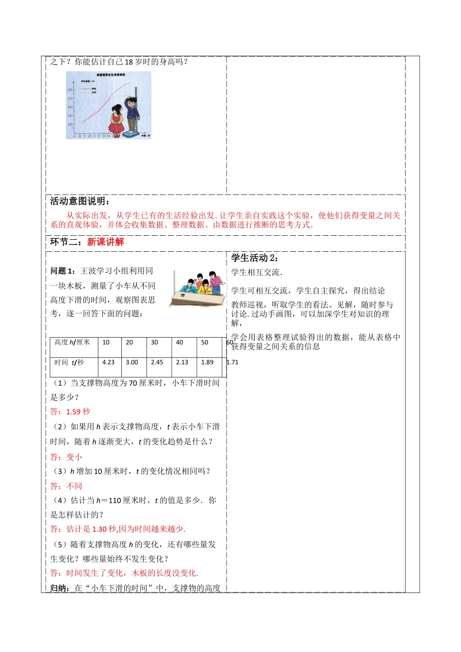北师大版（2025）七年级数学下册-3.1 用表格表示的变量间关系    教案.docx_第2页