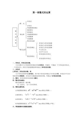 北师大版（2025）七年级数学下册-第一章 整式的运算.doc
