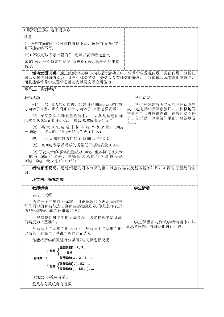北师大版七年级上册《2.1.1认识有理数》教学设计.docx_第3页