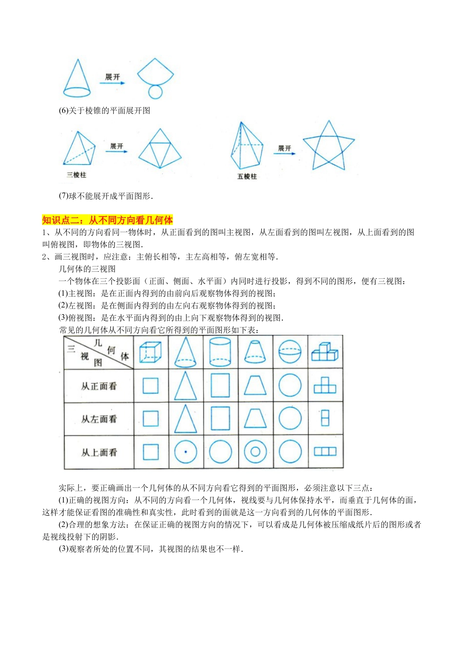北师大版七年级上册专题02 从立体图形到平面图形重难点题型专训（10大题型+18道拓展培优）（解析版）.docx_第3页