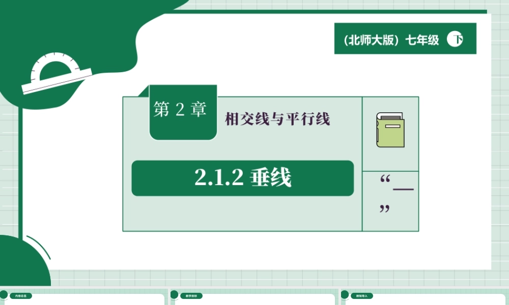 北师大（2025）数学七年级下-2.1.2垂线.pptx