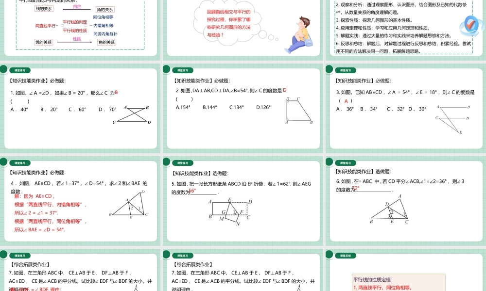 北师大（2025）数学七年级下-2.3.2平行线的性质与判定的综合应用.pptx