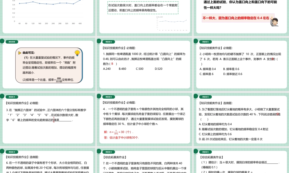 北师大（2025）数学七年级下-3.2.1频率的稳定性.pptx
