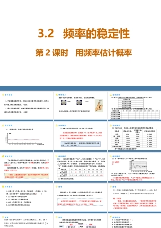 北师大（2025）数学七年级下-3.2频率的稳定性 第2课时 用频率估计概率 课件(共20张PPT).pptx
