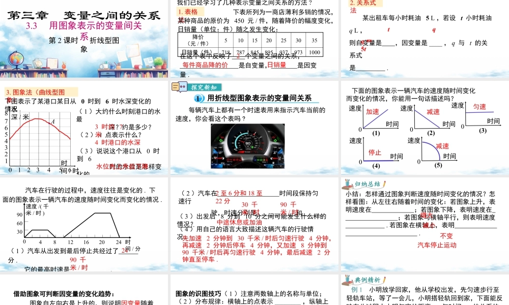 北师大（2025）数学七年级下-3.3 第2课时 折线型图象.pptx