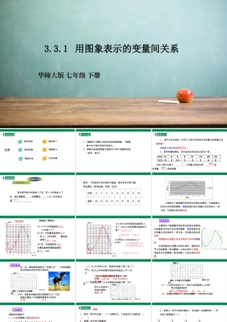 北师大（2025）数学七年级下-3.3.1 用图象表示的变量间关系    课件.pptx