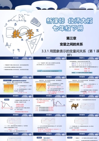 北师大（2025）数学七年级下-3.3.1 用图象表示的变量间关系（第1课时）（课件）.pptx