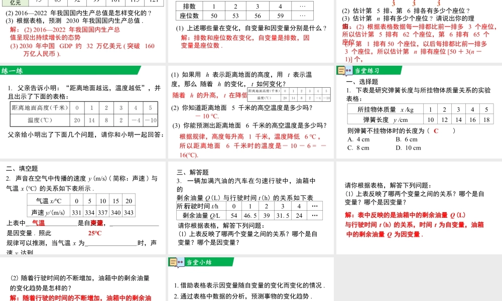 北师大（2025）数学七年级下-6.2 用表格表示的变量间关系.pptx