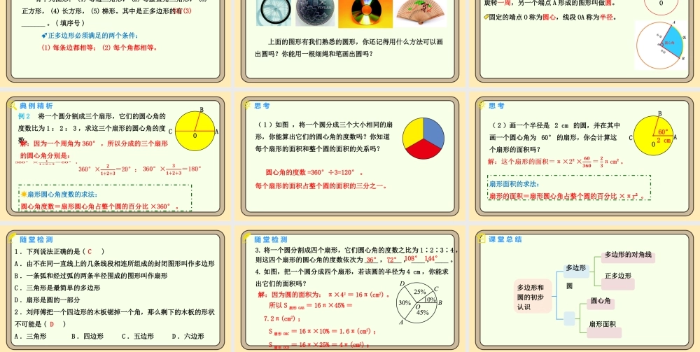 北师大版（2024）数学七年级上册4.3 多边形和圆的初步认识  课件(共19张PPT).pptx