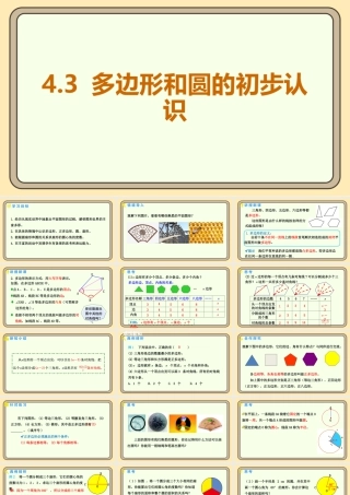 北师大版（2024）数学七年级上册4.3 多边形和圆的初步认识  课件(共19张PPT).pptx