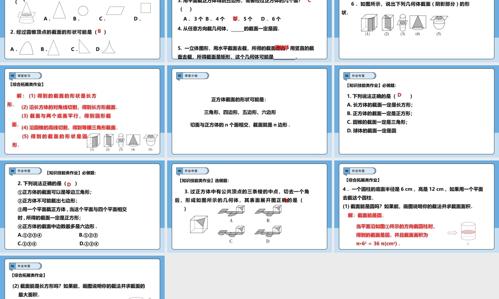 北师大版(2025)七年级上教学课件：1.2.3 从立体图形到平面图形.pptx