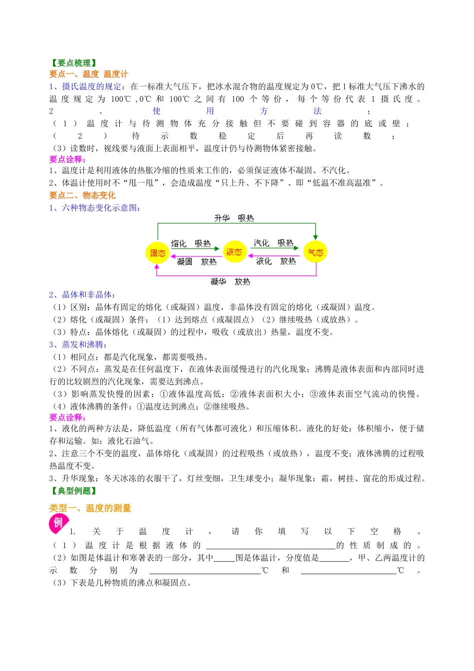《温度与物态变化》全章复习与巩固（提高） 知识讲解-沪科版初中物理.docx_第2页