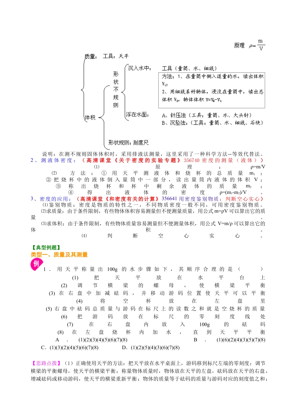 《质量与密度》全章复习与巩固（提高）知识讲解-沪科版初中物理.docx_第3页