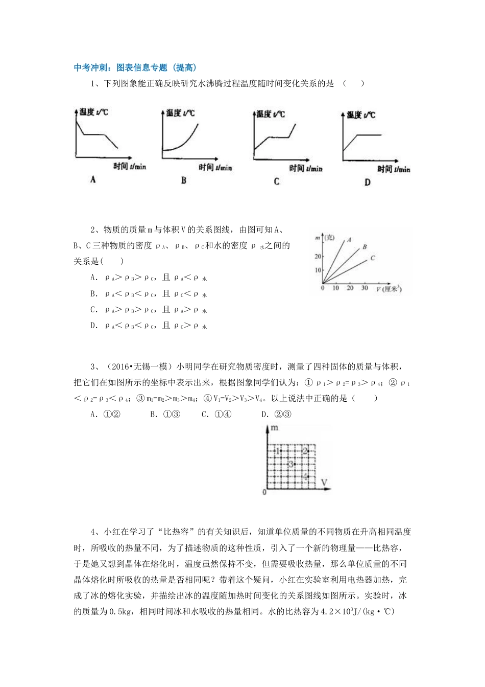55中考冲刺：图表信息专题 (提高)-沪科版初中物理.docx_第1页