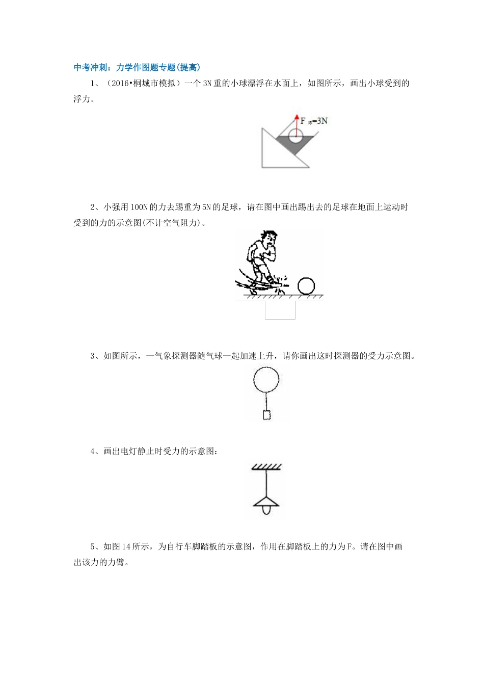 59中考冲刺：力学作图题专题(提高)-沪科版初中物理.docx_第1页