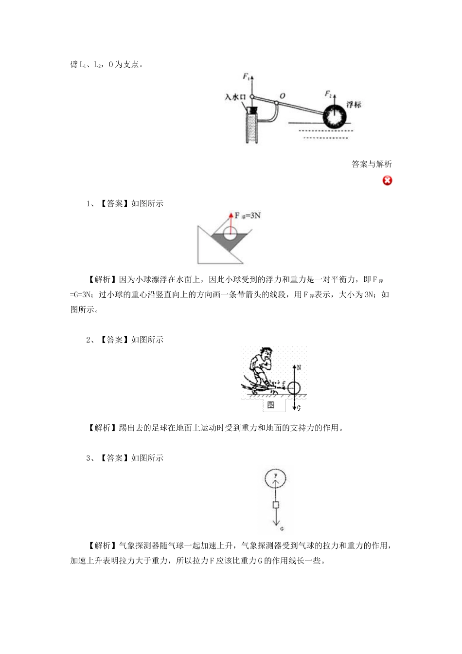 59中考冲刺：力学作图题专题(提高)-沪科版初中物理.docx_第3页