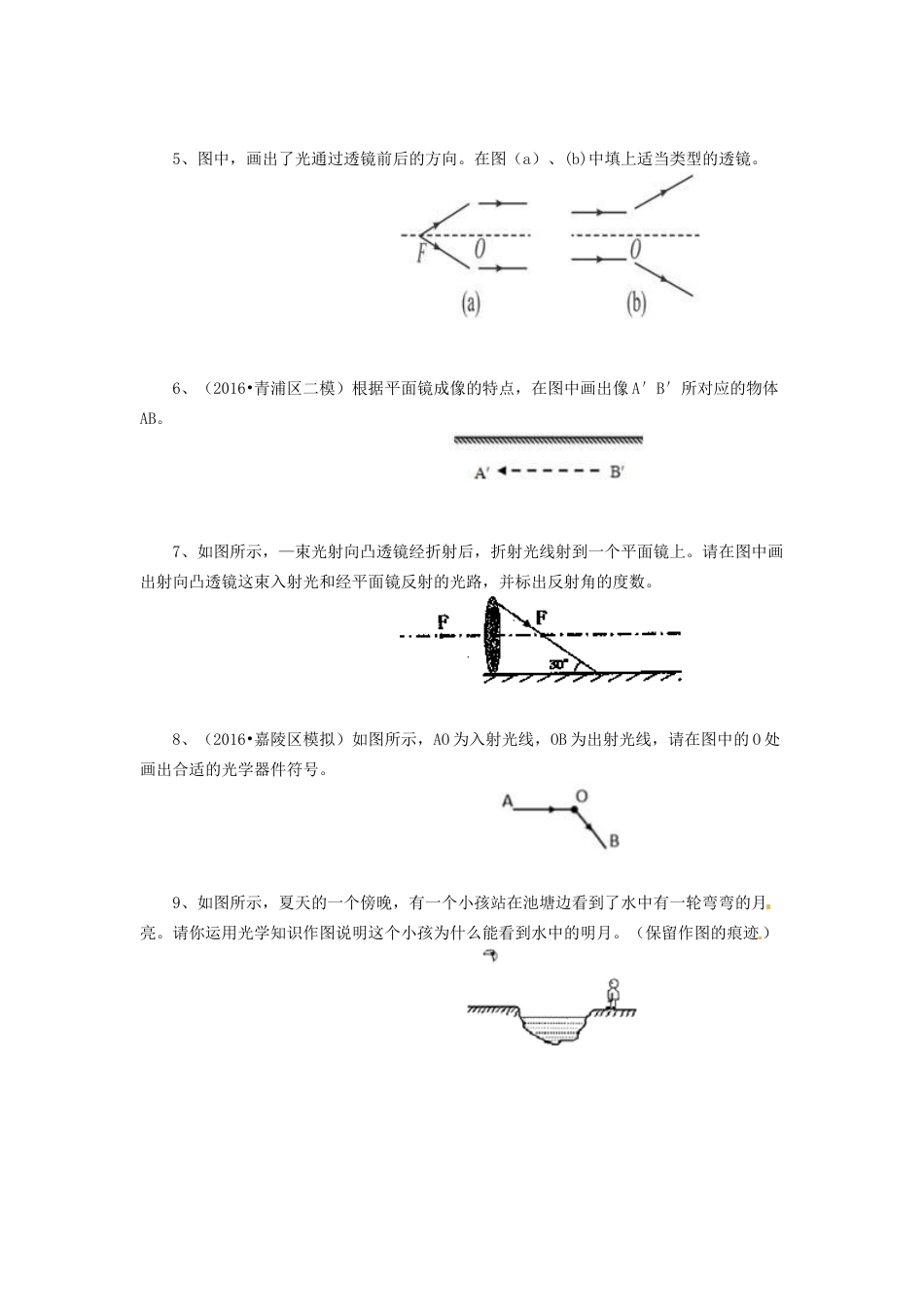 63中考冲刺：光学作图题专题(提高)-沪科版初中物理.docx_第2页