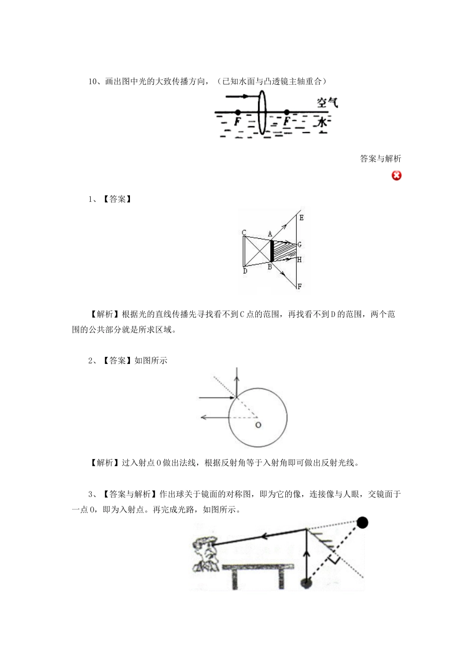 63中考冲刺：光学作图题专题(提高)-沪科版初中物理.docx_第3页