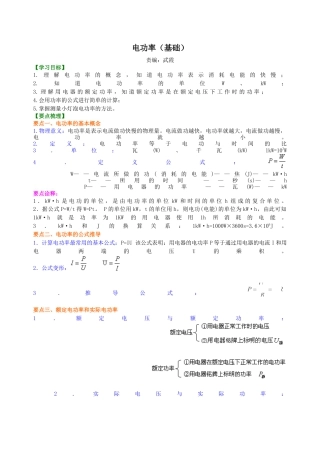 电功率 知识讲解 (基础)-沪科版初中物理.docx