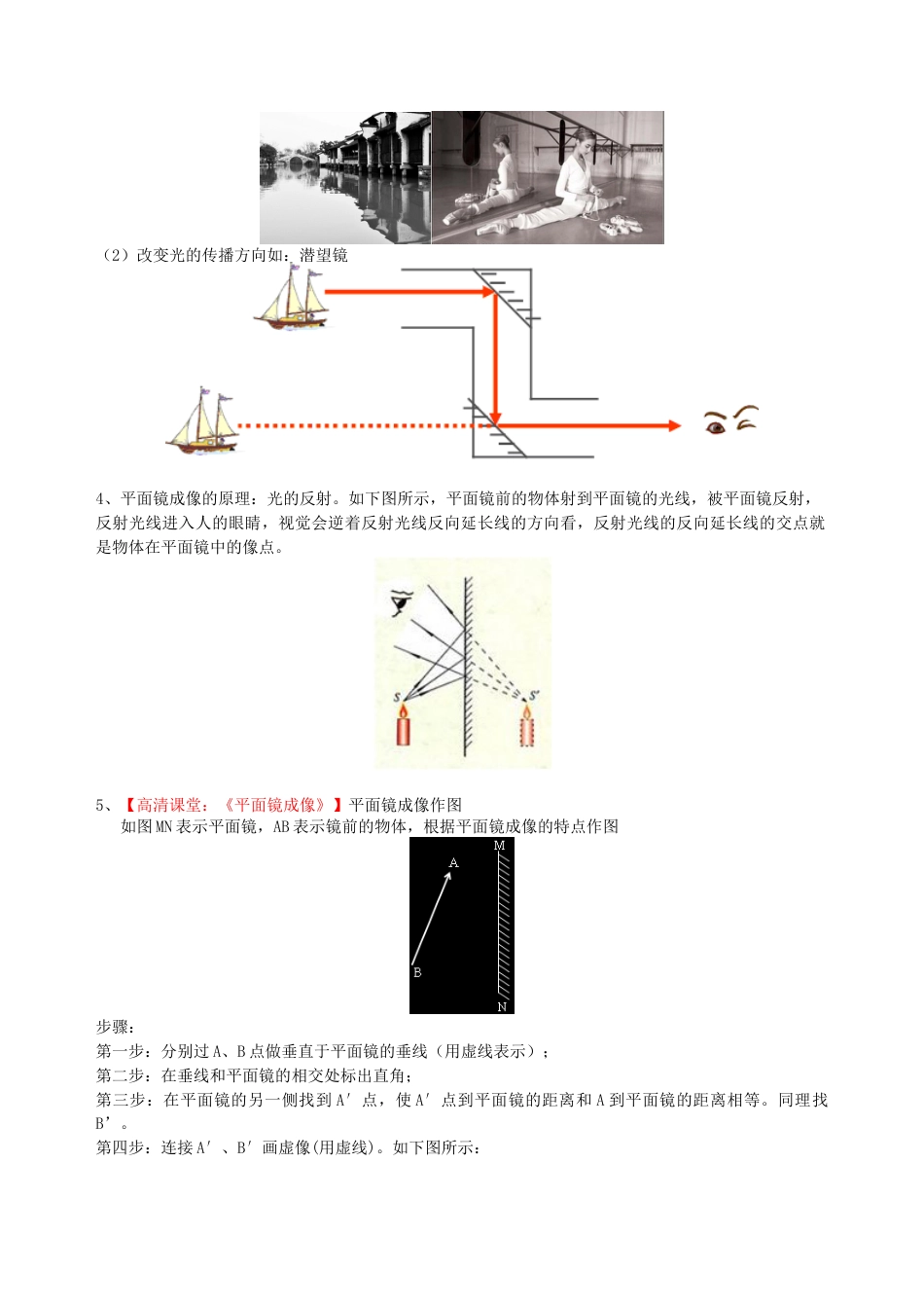 平面镜成像（基础）知识讲解-沪科版初中物理.docx_第2页