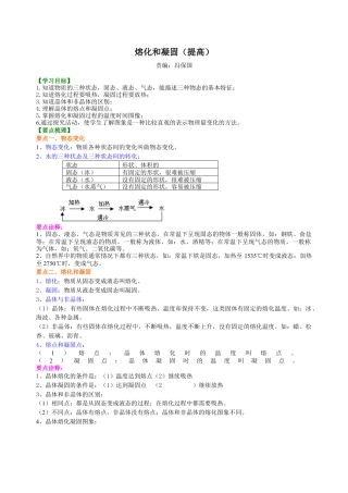 熔化和凝固（提高）知识讲解-沪科版初中物理.docx