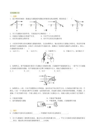 透镜 巩固练习（提高）-沪科版初中物理.docx