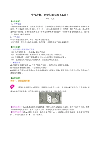 中考冲刺：光学作图专题（基础）知识讲解-沪科版初中物理.docx