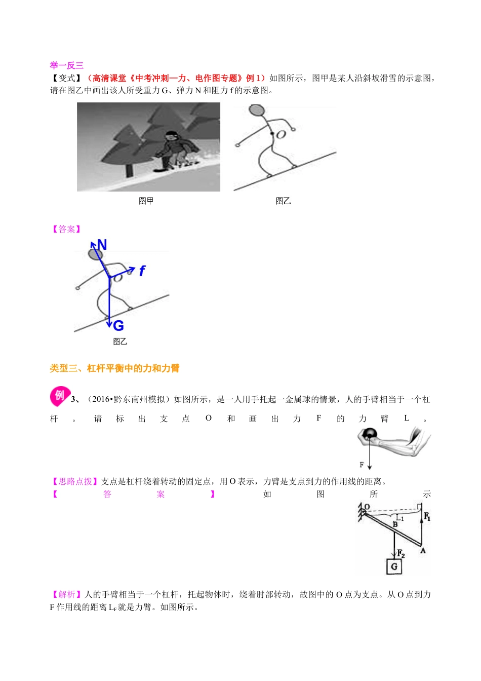 中考冲刺：力学作图专题（基础）知识讲解-沪科版初中物理.docx_第3页