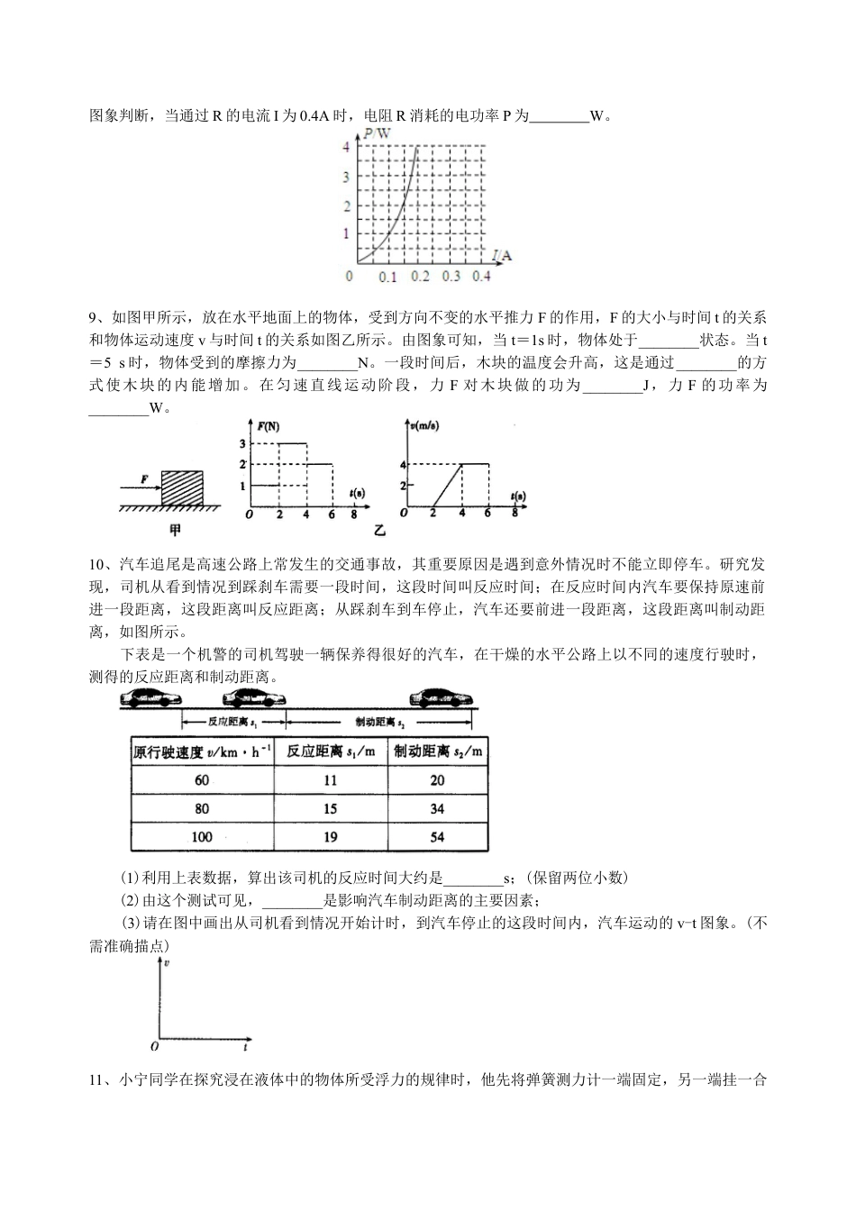中考冲刺：图表信息专题（提高）巩固练习-沪科版初中物理.docx_第3页