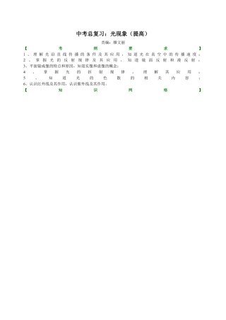 中考总复习：光现象（提高）知识讲解-沪科版初中物理.docx