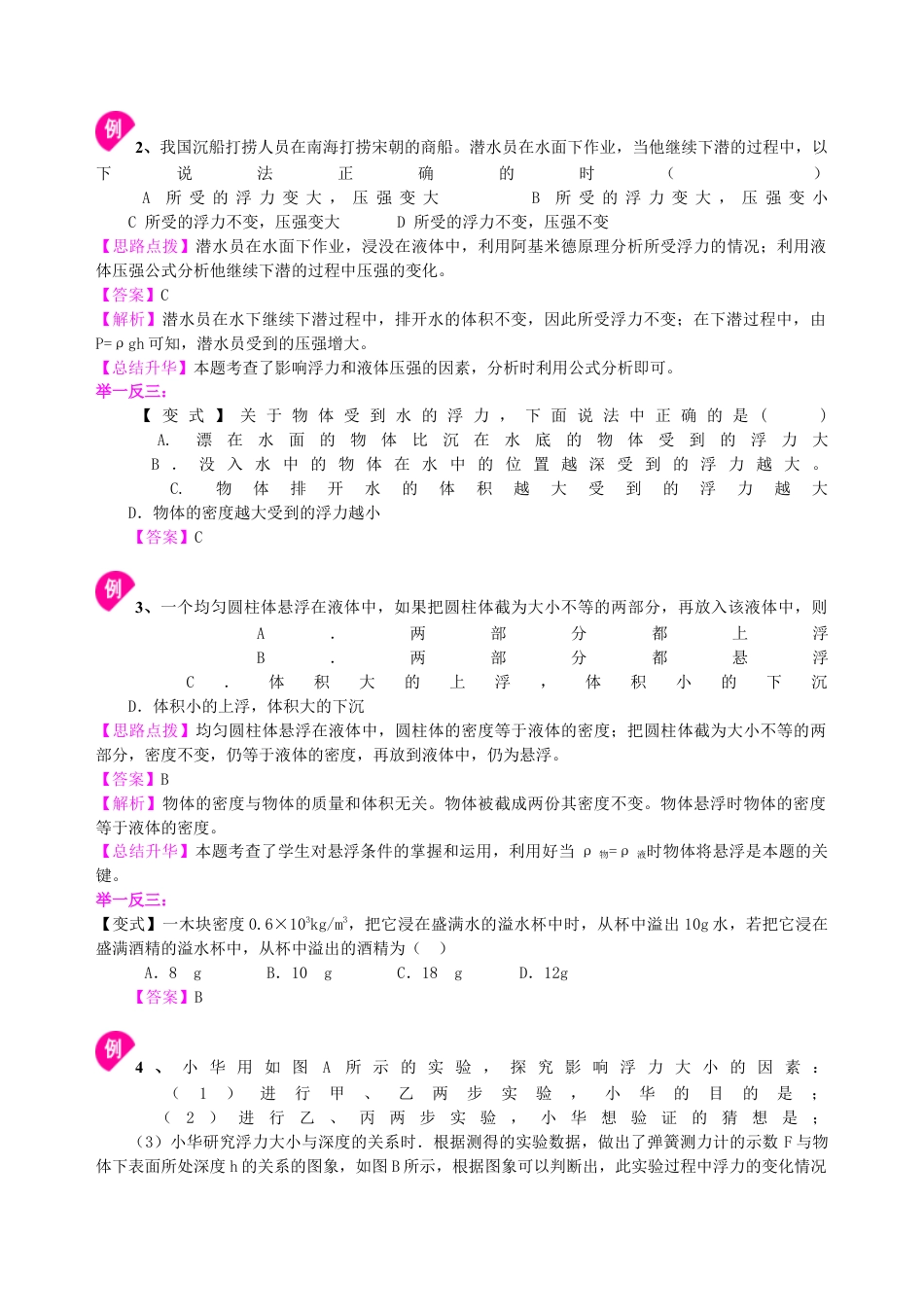 总复习：浮力（基础）知识讲解-沪科版初中物理.docx_第3页