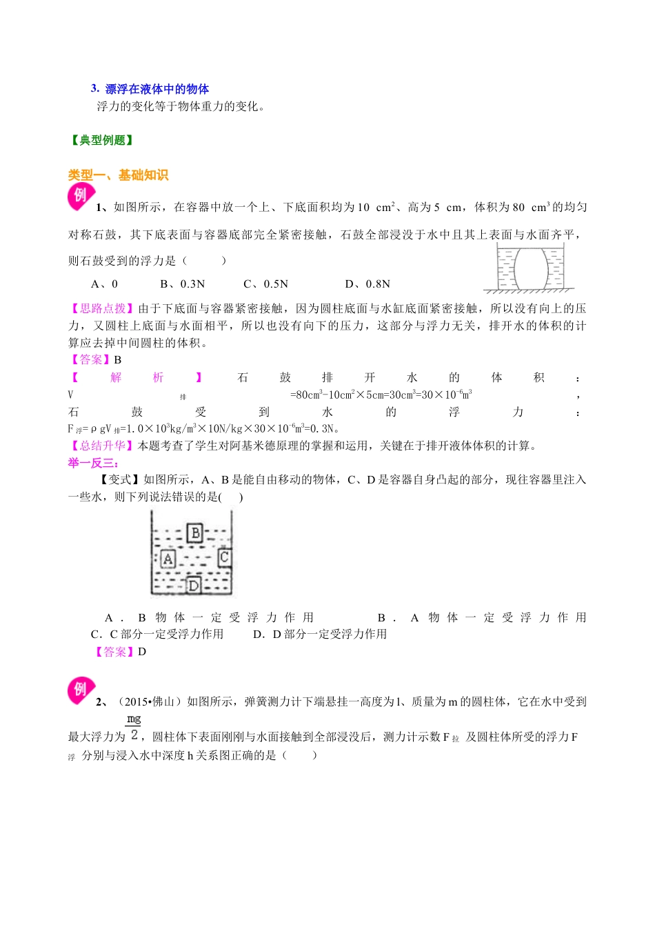 总复习：浮力（提高）知识讲解-沪科版初中物理.docx_第3页