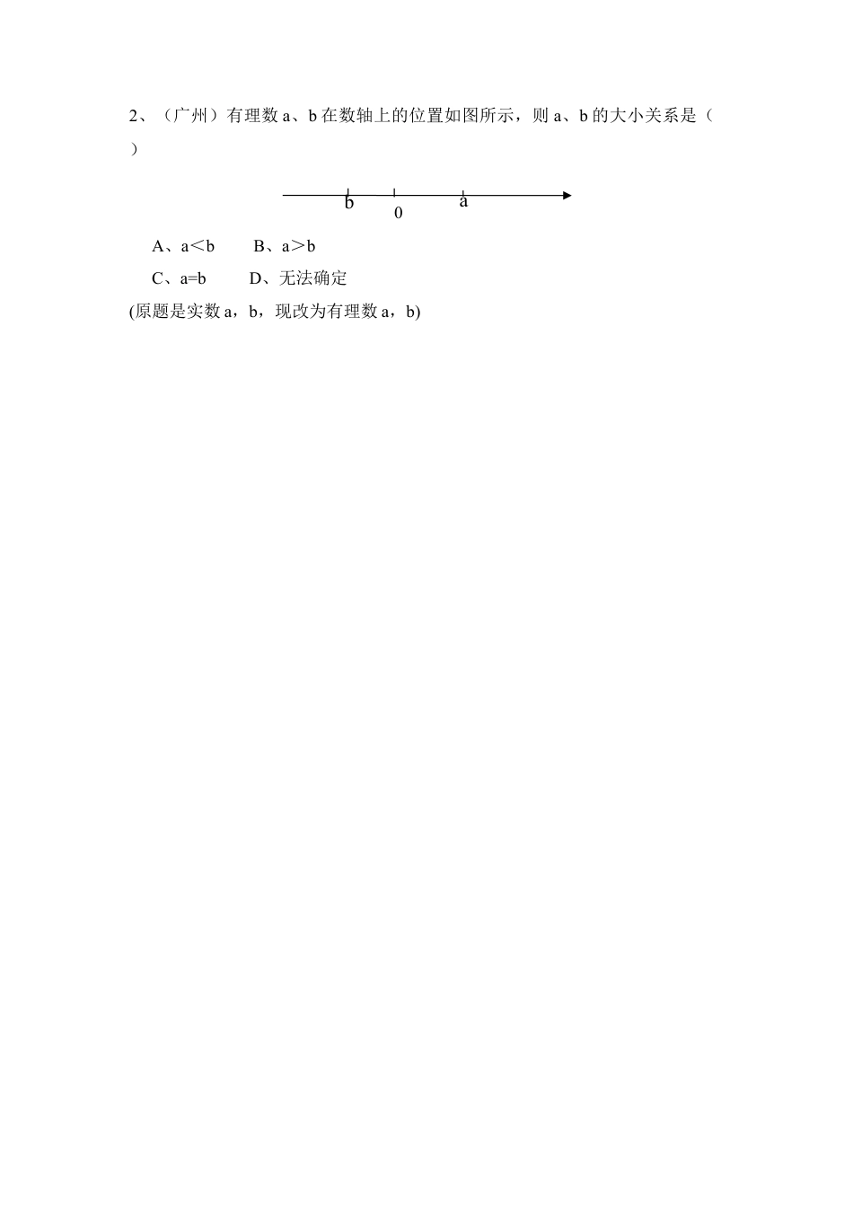《数轴》专题训练1(1)-苏科版数学七年级上.doc_第2页