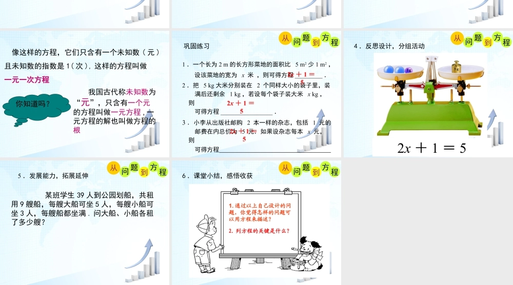 17 《从问题到方程》参考课件-苏科版数学七年级上.ppt