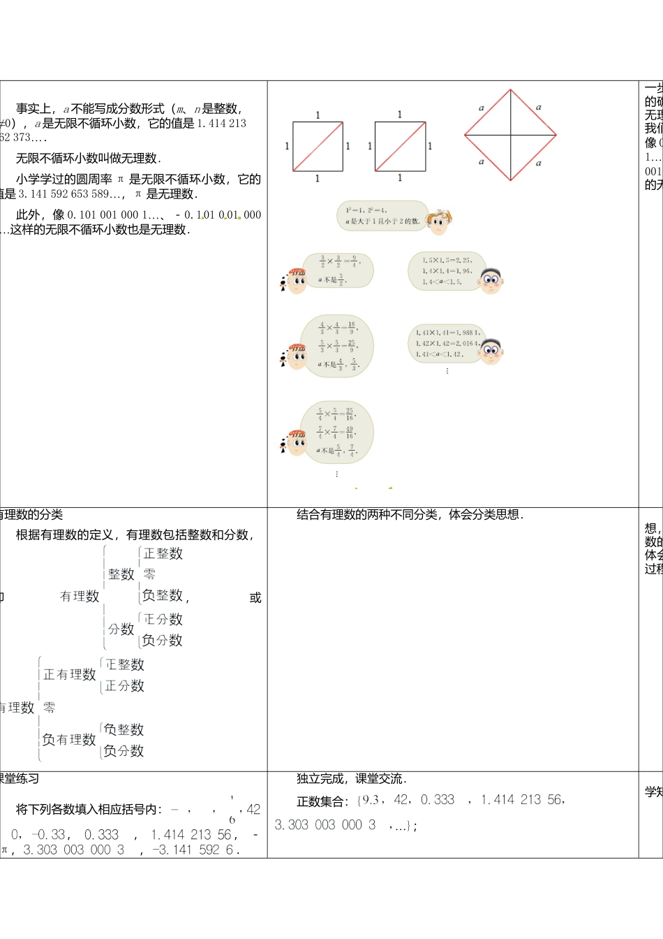 苏科初中数学七上《2.2 有理数与无理数》word教案 (2)-苏科版数学七年级上.doc_第2页