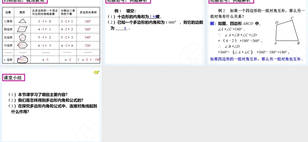 《多边形的内角和》教学课件-苏科版数学七年级下册.ppt